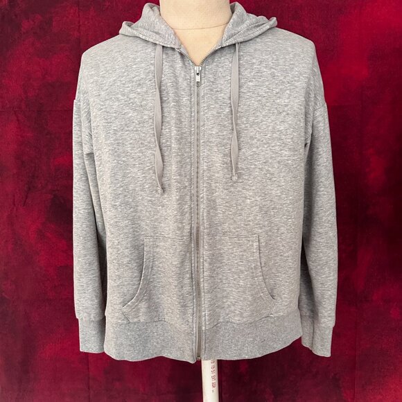 TIME and TRU HEATHER GRAY ZIP-UP HOODI SIZE L (LARGE) - Picture 1 of 8